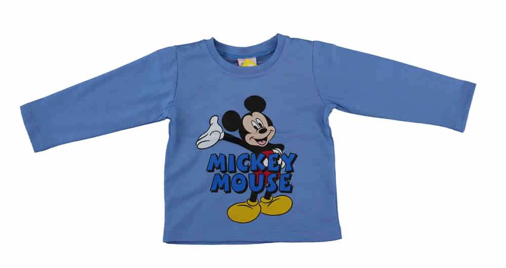 Hosszú ujjú kisfiú póló Mickey egér mintával Hosszú ujjú kisfiú póló Mickey egér mintával
