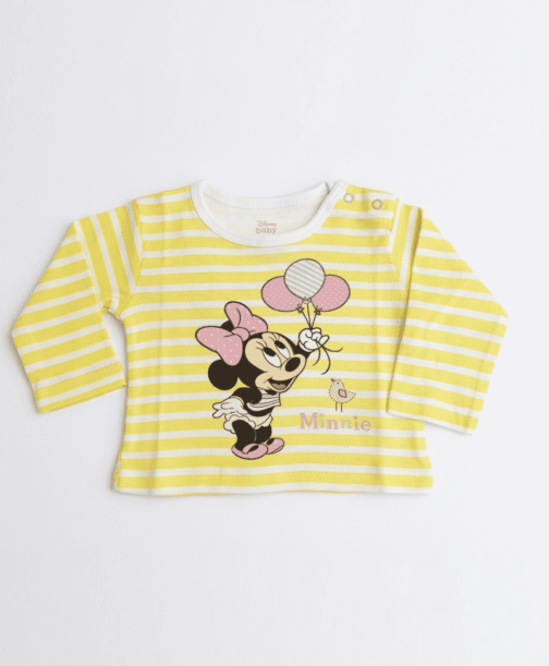 minnie egér csíkos baba hosszú ujjú póló