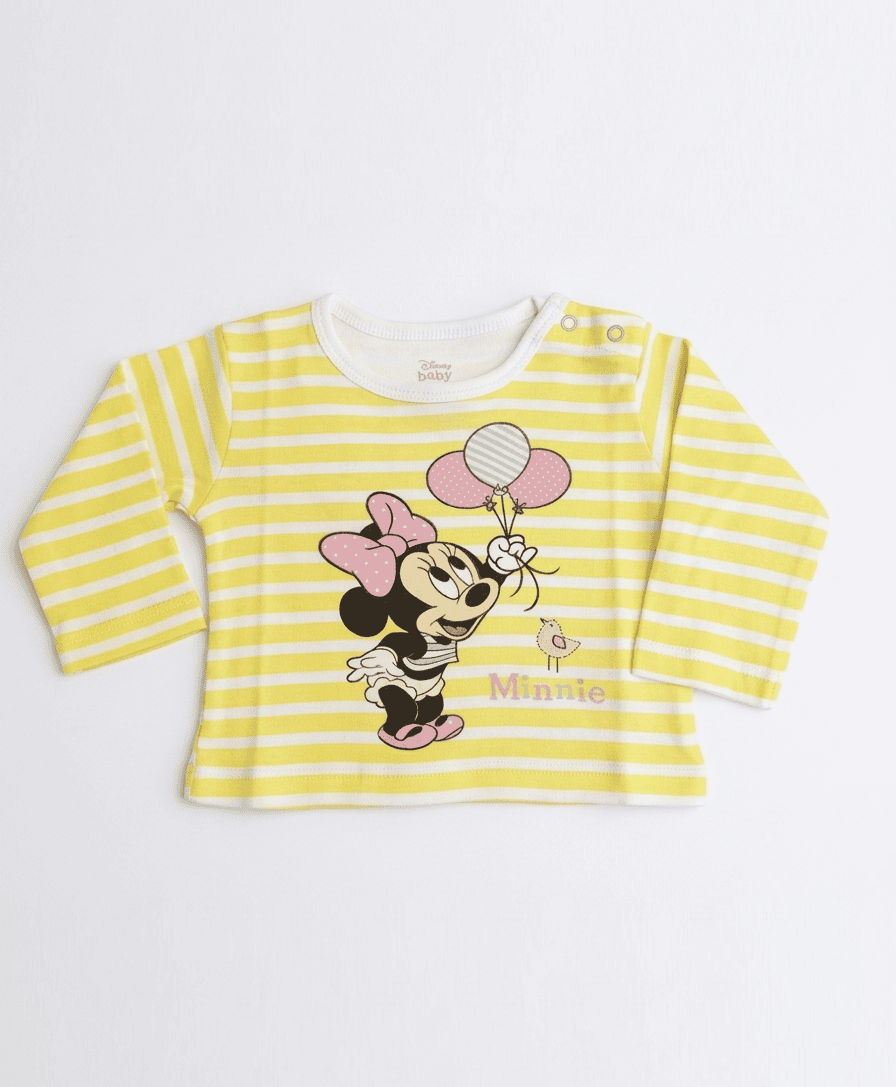 minnie egér csíkos baba hosszú ujjú póló minnie egér csíkos baba hosszú ujjú póló