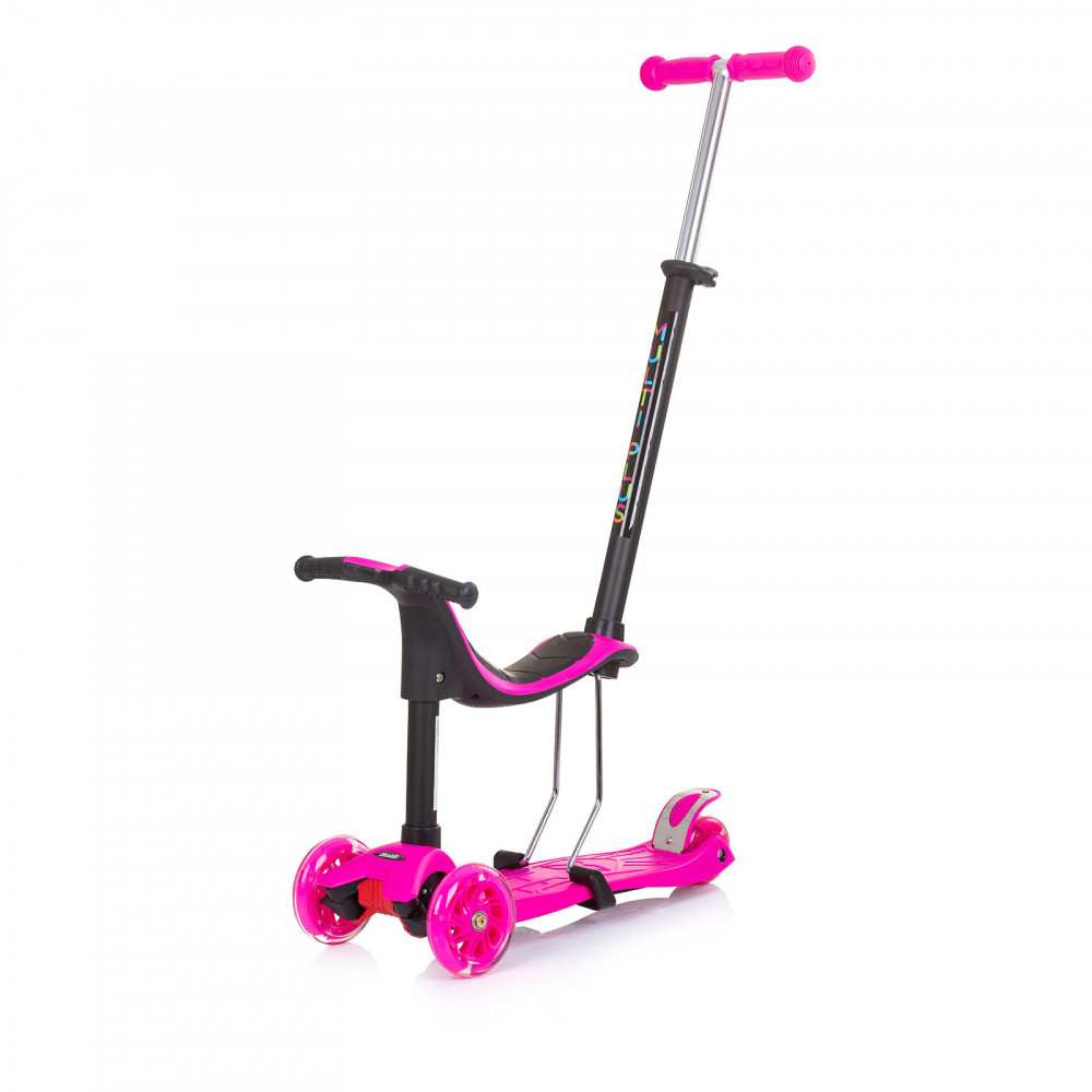 Chipolino Multi Plus roller tolókarral - pink Chipolino Multi Plus roller tolókarral - pink