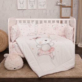 Lorelli 5 részes ágynemű garnitúra – Pink Ballerina Bear