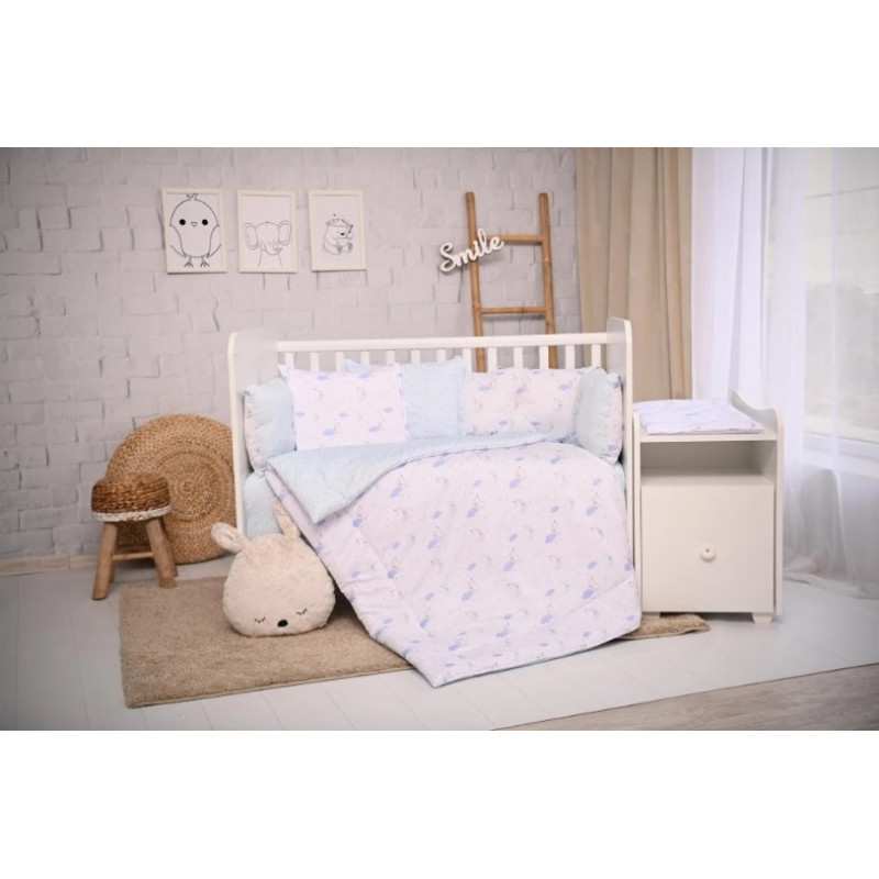 Lorelli ágynemű garnitúra Trend kombi ágyhoz - Blue Moon& Stars