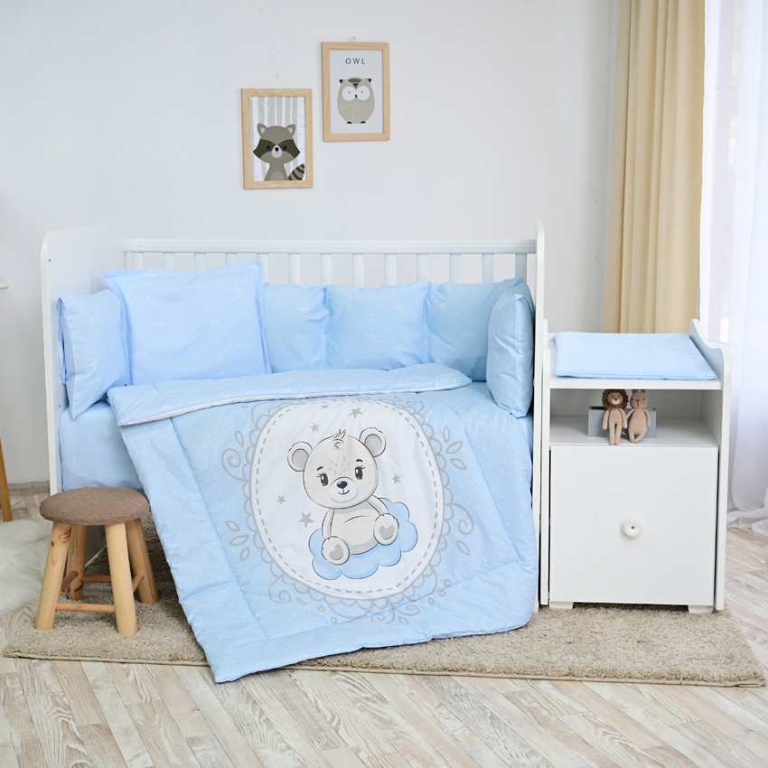 Lorelli ágynemű garnitúra Trend kombi ágyhoz - Little Bear Blue Lorelli ágynemű garnitúra Trend kombi ágyhoz - Little Bear Blue