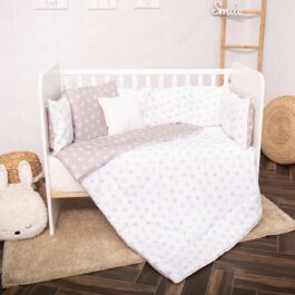 Lorelli Lilly ágynemű garnitúra 60×120 – Abstaract Leaves Graybeige