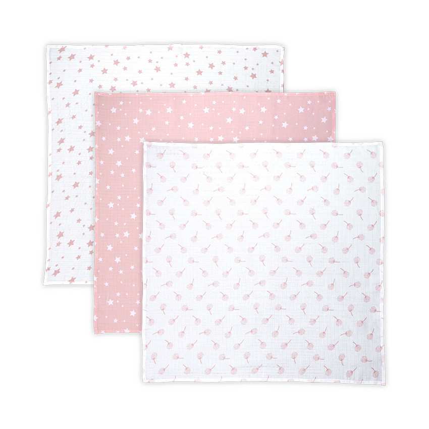 Lorelli Muszlin takaró 80x80 cm - Trio Rose Mix Lorelli Muszlin takaró 80x80 cm - Trio Rose Mix