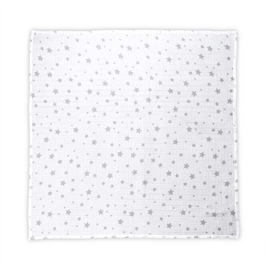 Lorelli Muszlin takaró 80x80 cm - White With Grey St Lorelli Muszlin takaró 80x80 cm - White With Grey St