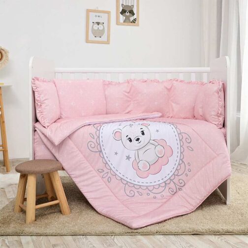 Lorelli Lilly ágynemű garnitúra 60x120 - Little Bear Pink