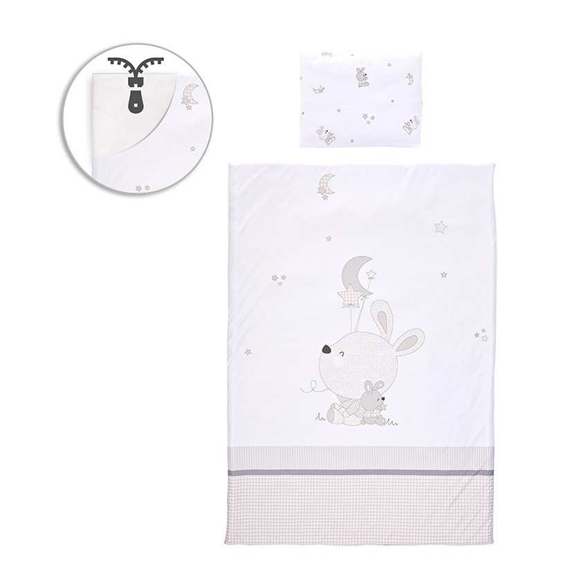 Lorelli 5 részes ágynemű garnitúra - Little Rabbits Grey