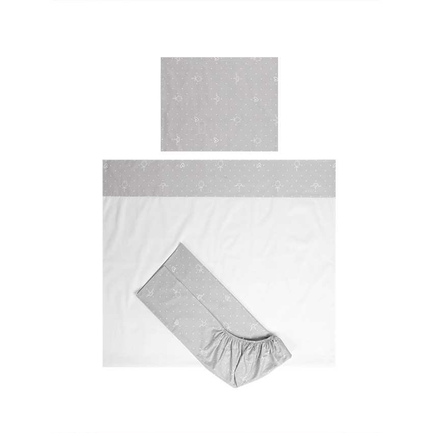 Lorelli Tiny Dream Trio ágynemű garnitúra 70x140 - Bear Grey