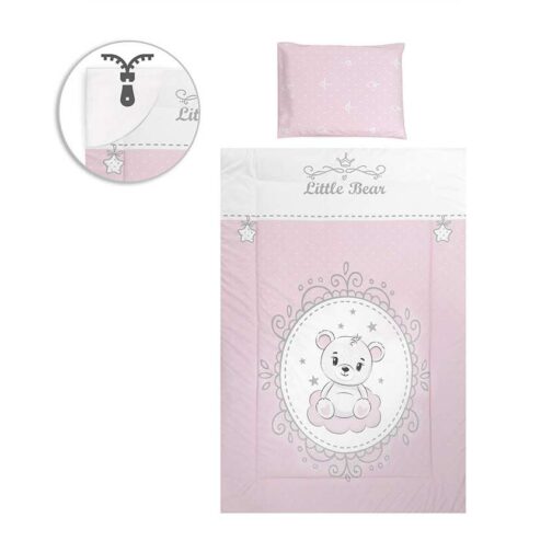 Lorelli 5 részes ágynemű garnitúra - Little Bear Pink