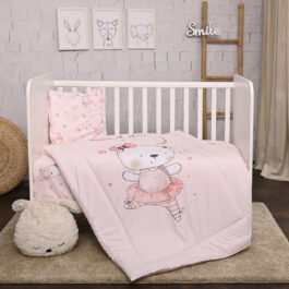 Lorelli 3 részes ágynemű garnitúra – Pink Ballerina Bear